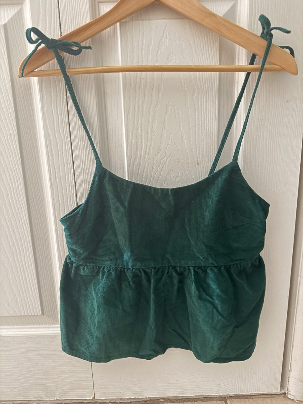 Abound Green Corduroy Peplum Cami - XXS 🍂